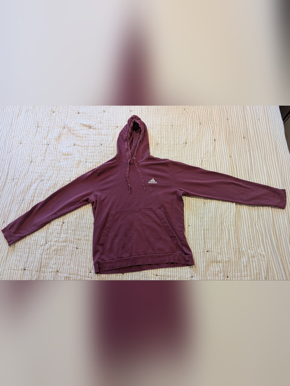 Adidas Men's Maroon Pullover Hoodie
